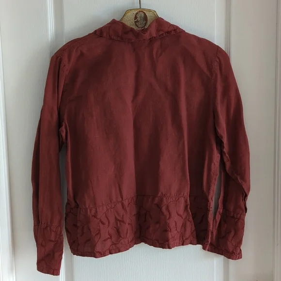 Embroidered Vintage Hemp Blouse - Picture 4 of 7